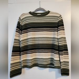 W's M Vintage Carolina Colours Pullover Sweater in Neutral Stripes